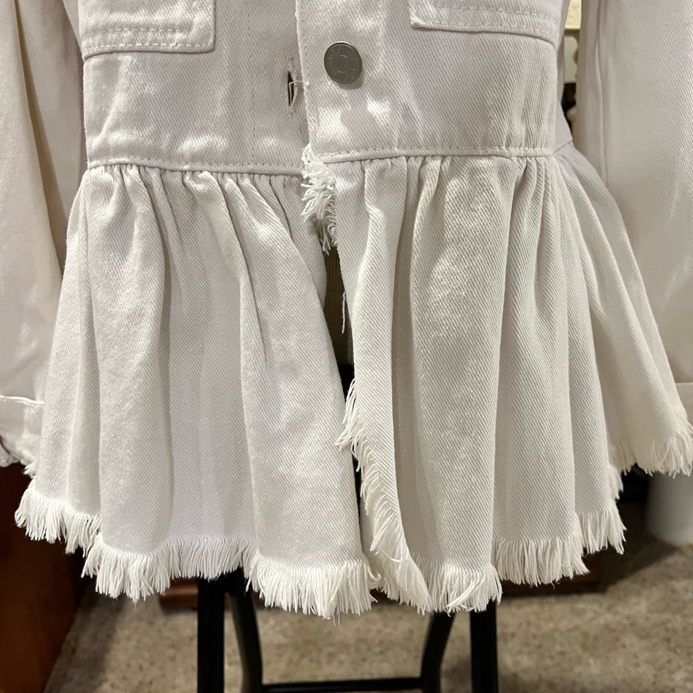 Mud Pie White Jean Jacket - Picture 4 of 11